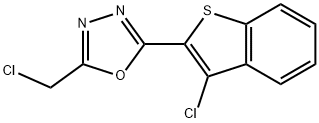 2-(3-CHLORO-1-BENZOTHIEN-2-YL)-5-(CHLOROMETHYL)-1,3,4-OXADIAZOLE Struktur