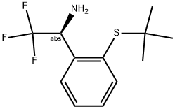 (1S)-1-[2-(TERT-BUTYLTHIO)PHENYL]-2,2,2-TRIFLUOROETHYLAMINE Struktur