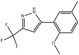 3-(TRIFLUOROMETHYL)-5-(2-METHOXY-5-METHYLPHENYL)-1H-PYRAZOLE Struktur