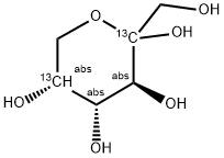 D-[2,5-13C2]FRUCTOSE Struktur