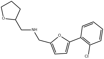 1-(5-(2-CHLOROPHENYL)-2-FURYL)-N-(TETRAHYDROFURAN-2-YLMETHYL)METHANAMINE Struktur