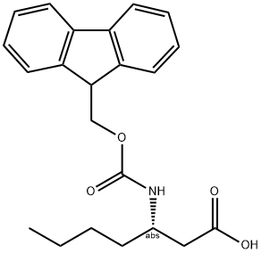 (S)-3-(9H-FLUOREN-9-YLMETHOXYCARBONYLAMINO)-HEPTANOIC ACID Struktur