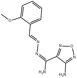 4-AMINO-N'-(2-METHOXYBENZYLIDENE)-1,2,5-OXADIAZOLE-3-CARBOHYDRAZONAMIDE Struktur