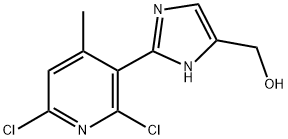 2-(2,6-DICHLORO-4-METHYLPYRIDIN-3-YL)-5-HYDROXYMETHYLIMIDAZOLE Struktur