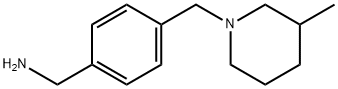 1-[4-[(3-METHYLPIPERIDIN-1-YL)METHYL]PHENYL]METHANAMINE Struktur