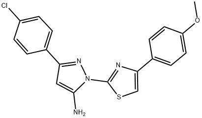 3-(4-CHLOROPHENYL)-1-[4-(4-METHOXYPHENYL)-1,3-THIAZOL-2-YL]-1H-PYRAZOL-5-AMINE