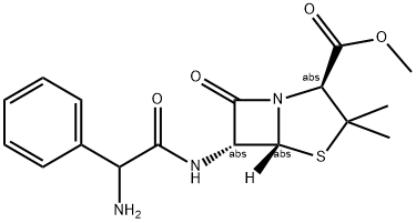 (2S,5R,6R)-6-(2AMINO-2-PHENYLACETYLAMINO)-3,3-DIMETHYL-7-OXO-4-THIA-1-AZA-BICYCLO[3.2.0]HEPTANE-2-CARBOXYLIC ACID METHYL ESTER Struktur