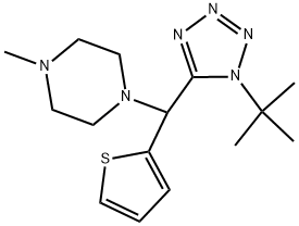 1-[(1-TERT-BUTYL-1H-TETRAZOL-5-YL)(THIEN-2-YL)METHYL]-4-METHYLPIPERAZINE Struktur