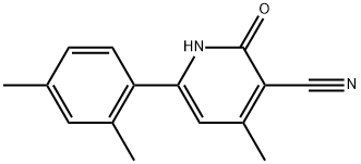 1,2-DIHYDRO-4-METHYL-6-(2,4-DIMETHYLPHENYL)-2-OXOPYRIDINE-3-CARBONITRILE Struktur