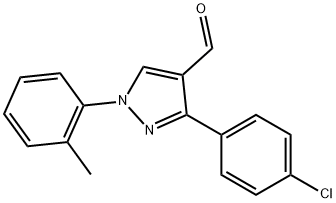 3-(4-CHLOROPHENYL)-1-O-TOLYL-1H-PYRAZOLE-4-CARBALDEHYDE Struktur