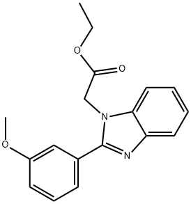 [2-(3-METHOXY-PHENYL)-BENZOIMIDAZOL-1-YL]-ACETIC ACID ETHYL ESTER Struktur