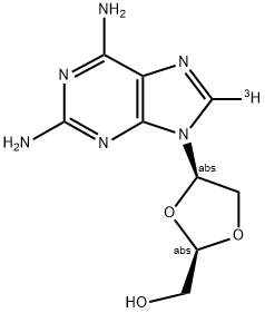 (-)-BETA-D-2,4-DIAMINOPURINE DIOXOLANE, [8-3H]- Struktur