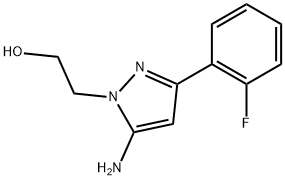 2-[5-AMINO-3-(2-FLUOROPHENYL)-1H-PYRAZOL-1-YL]ETHANOL Struktur