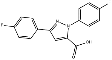 1,3-BIS(4-FLUOROPHENYL)-1H-PYRAZOLE-5-CARBOXYLIC ACID Struktur