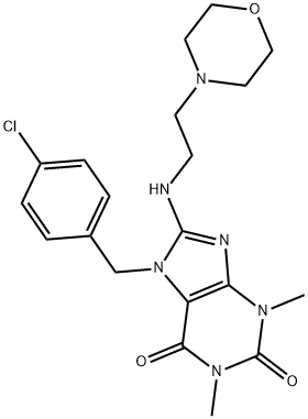 7-(4-CHLOROBENZYL)-1,3-DIMETHYL-8-{[2-(4-MORPHOLINYL)ETHYL]AMINO}-3,7-DIHYDRO-1H-PURINE-2,6-DIONE