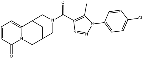 11-{[1-(4-CHLOROPHENYL)-5-METHYL-1H-1,2,3-TRIAZOL-4-YL]CARBONYL}-7,11-DIAZATRICYCLO[7.3.1.0~2,7~]TRIDECA-2,4-DIEN-6-ONE Struktur