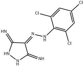 3,5-DIIMINOPYRAZOLIDIN-4-ONE (2,4,6-TRICHLOROPHENYL)HYDRAZONE Struktur