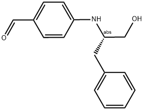 (S)-4-(1-BENZYL-2-HYDROXYETHYLAMINO)BENZALDEHYDE Struktur