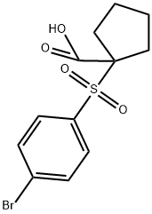 1-[(4-BROMOPHENYL)SULFONYL]CYCLOPENTANECARBOXYLIC ACID Struktur