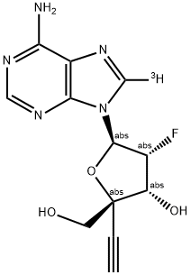 4'-ETHYNYL-2-FLUORO-2'-DEOXYADENOSINE, [8-3H]- Struktur