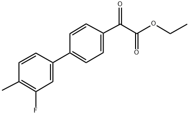 ETHYL 4-(3-FLUORO-4-METHYLPHENYL)BENZOYLFORMATE Struktur