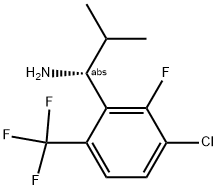 (1R)-1-[3-CHLORO-2-FLUORO-6-(TRIFLUOROMETHYL)PHENYL]-2-METHYLPROPYLAMINE Struktur