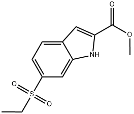 METHYL 6-(ETHYLSULFONYL)-1H-INDOLE-2-CARBOXYLATE Struktur