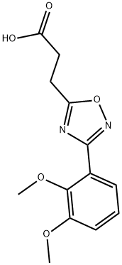 3-[3-(2,3-DIMETHOXYPHENYL)-1,2,4-OXADIAZOL-5-YL]PROPANOIC ACID Struktur