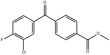 METHYL 4-(3-CHLORO-4-FLUOROBENZOYL)BENZOATE Struktur