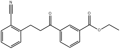 3'-CARBOETHOXY-3-(2-CYANOPHENYL)PROPIOPHENONE Struktur