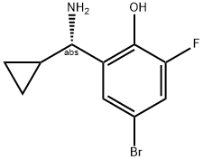 2-((1S)AMINOCYCLOPROPYLMETHYL)-4-BROMO-6-FLUOROPHENOL Struktur