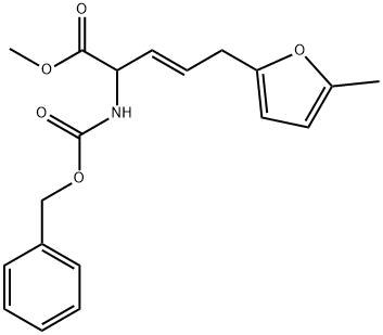 2-CBZ-AMINO-5-(5-METHYLFURAN-2-YL)PENT-3-ENOIC ACID METHYL ESTER Struktur