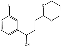 1-(3-BROMOPHENYL)-3-[2-(1,3-DIOXANYL)]-1-PROPANOL Struktur