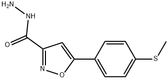 5-(4-(METHYLTHIO)PHENYL)ISOXAZOLE-3-CARBOHYDRAZIDE Struktur