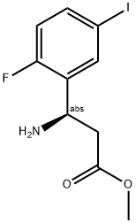 METHYL (3R)-3-AMINO-3-(2-FLUORO-5-IODOPHENYL)PROPANOATE Struktur