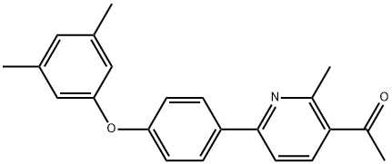 1-(6-(4-(3,5-DIMETHYLPHENOXY)PHENYL)-2-METHYLPYRIDIN-3-YL)ETHANONE Struktur