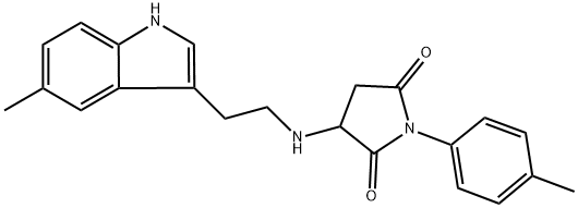 3-{[2-(5-METHYL-1H-INDOL-3-YL)ETHYL]AMINO}-1-(4-METHYLPHENYL)PYRROLIDINE-2,5-DIONE Struktur