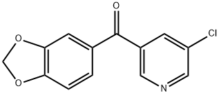 3-CHLORO-5-[3,4-(METHYLENEDIOXY)BENZOYL]PYRIDINE Struktur