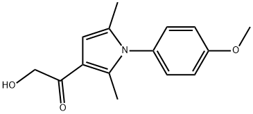 2-HYDROXY-1-[1-(4-METHOXYPHENYL)-2,5-DIMETHYL-1H-PYRROL-3-YL]ETHANONE Struktur