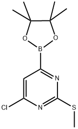 2-METHYLTHIO-6-CHLOROPYRIMIDINE-4-BORONIC ACID PINACOL ESTER Struktur