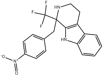 2,3,4,9-TETRAHYDRO-1-(P-NITROBENZYL)-1-(TRIFLUOROMETHYL)-1H-B-CARBOLINE Struktur