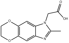 (2-METHYL-6,7-DIHYDRO-5,8-DIOXA-1,3-DIAZA-CYCLOPENTA[B]NAPHTHALEN-1-YL)-ACETIC ACID Struktur