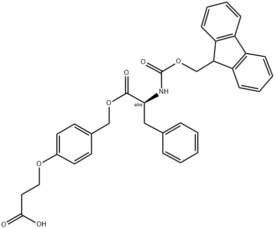 FMOC-L-PHE-O-CH2-PHI-OCH2-CH2-COOH Struktur