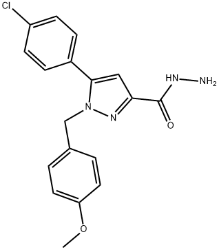 1-(4-METHOXYBENZYL)-5-(4-CHLOROPHENYL)-1H-PYRAZOLE-3-CARBOHYDRAZIDE Struktur