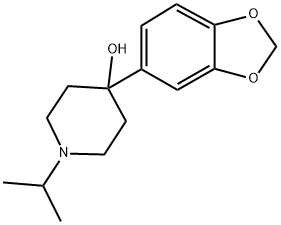 4-HYDROXY-4-[3,4-(METHYLENEDIOXY)PHENYL]-1-ISOPROPYLPIPERIDINE Struktur