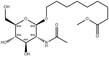 8-METHOXYCARBONYLOCT-1-YL 2-ACETAMIDO-2-DEOXY-BETA-D-GLUCOPYRANOSIDE Struktur