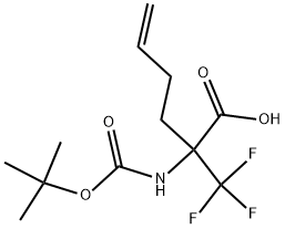 2-[(TERT-BUTOXYCARBONYL)AMINO]-2-(TRIFLUOROMETHYL)HEX-5-ENOIC ACID Struktur