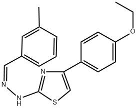 3-METHYLBENZALDEHYDE [4-(4-ETHOXYPHENYL)-1,3-THIAZOL-2-YL]HYDRAZONE Struktur