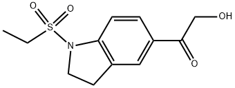 1-[1-(ETHYLSULFONYL)-2,3-DIHYDRO-1H-INDOL-5-YL]-2-HYDROXYETHANONE Struktur