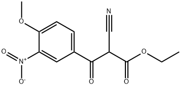 2-CYANO-3-(4-METHOXY-3-NITRO-PHENYL)-3-OXO-PROPIONIC ACID ETHYL ESTER Struktur